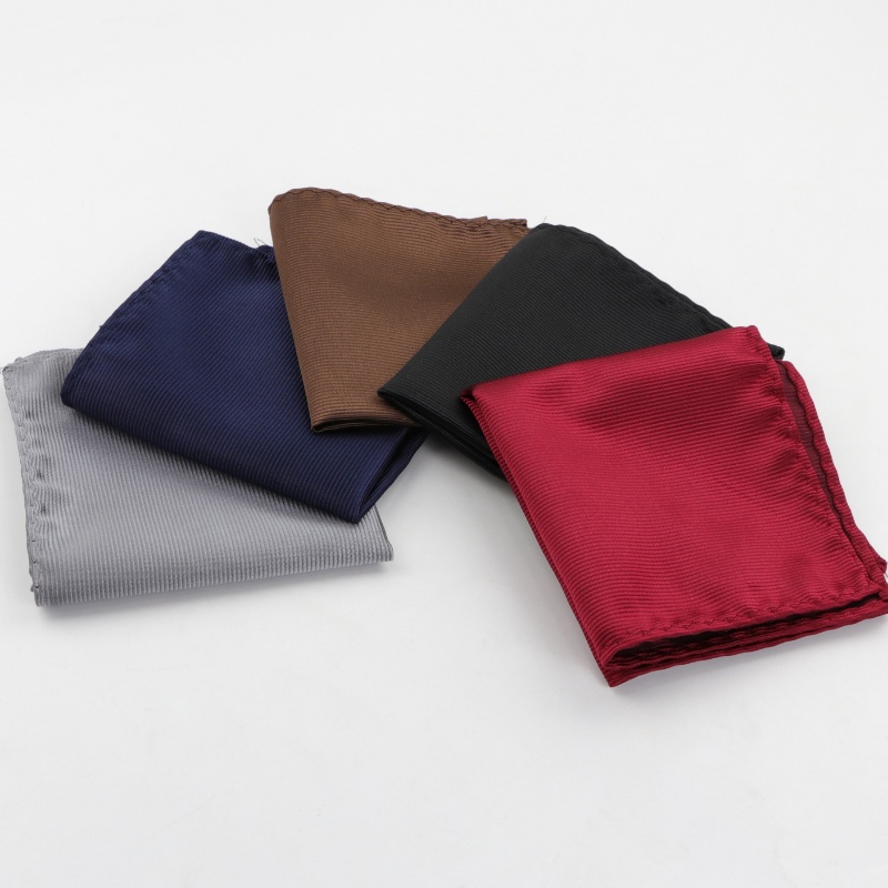 Zonfaz ชุดผู ้ ชายผ ้ าเช ็ ดหน ้ าผ ้ าไหมทอสีทึบกระเป ๋ าสแควร ์ Hanky ธุรกิจกระเป ๋ าลําลอง Hanky