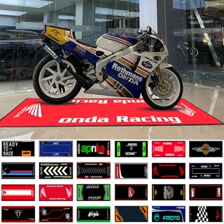 [Customizable] พรมปูพื้น กันลื่น สําหรับรถจักรยานยนต์ Honda Kawasaki Maha BMW Suzuki
