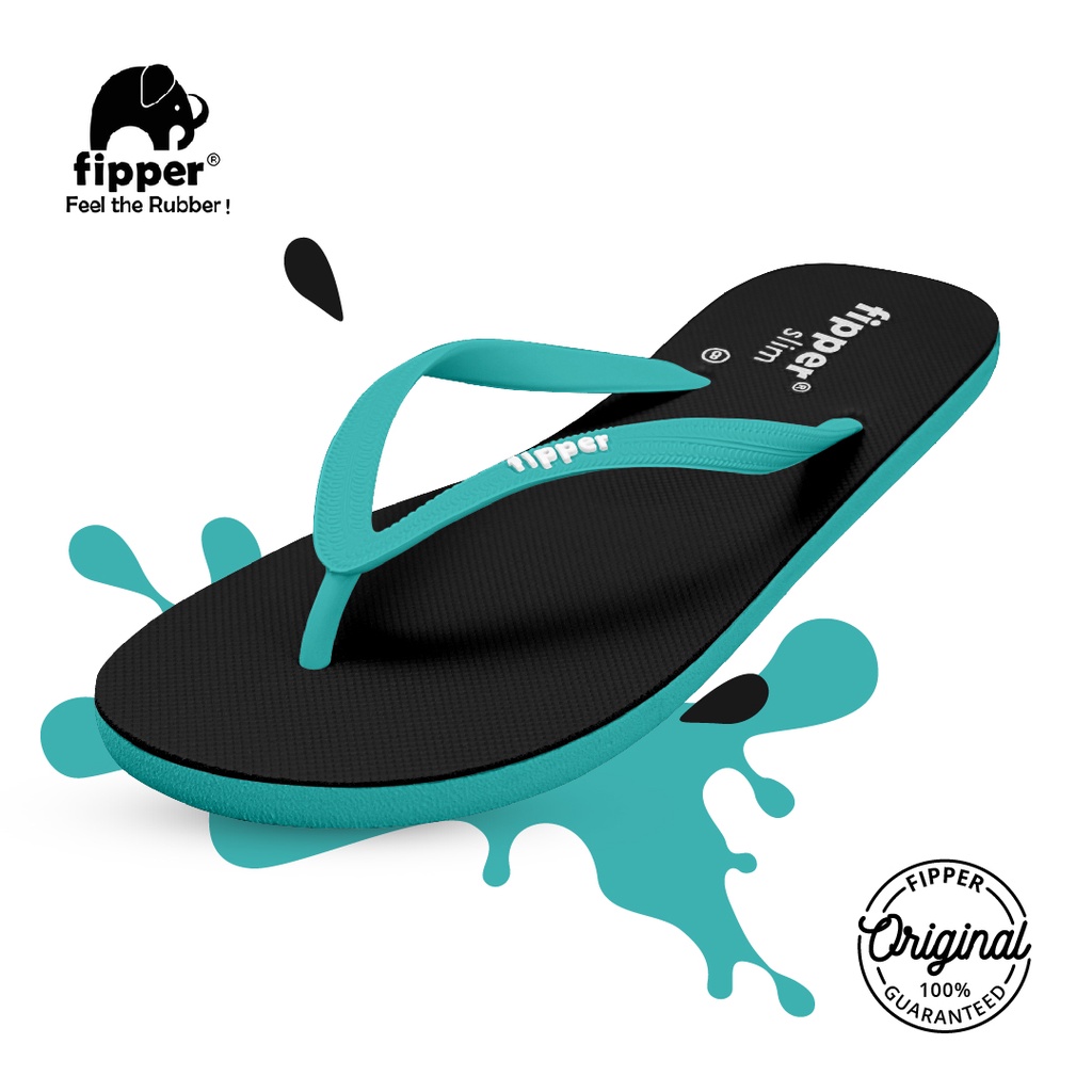 Fipper SLIM BLACK/TURQOISE