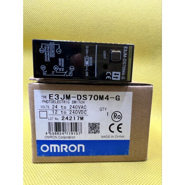 Interruttore Fotoelettrico A Riflessione Diffusa E3JM-DS70M4 – 1 Pezzo, Modello E3JM-DS70M4-G, Per Rilevamento Oggetti