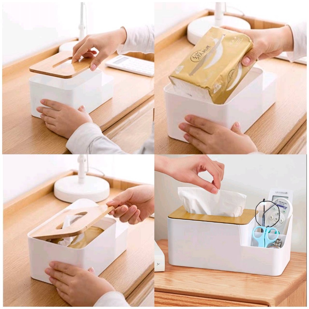 กล่องใส่ทิชชู่ กล่องทิชชู่ ฝาไม้ มีช่องใส่ของ CH0792 โปรดอ่านรายละเอียดก่อนสั่งซื้อคะ