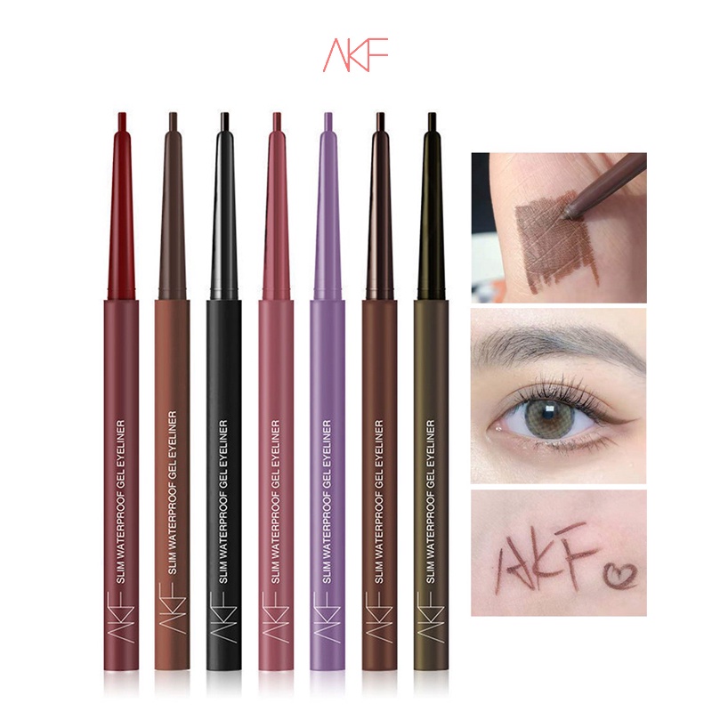 Akf® อายไลเนอร์ แบบหัวแข็ง กันน้ํามัน ติดทนนาน สําหรับแต่งหน้า