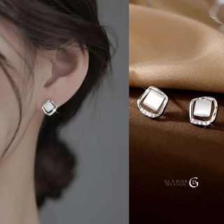 GLAMOR✨ต่างหูเงินแท้ Rich Opal ต่างหูเพชร ต่างหูแฟชั่น ตุ้มหูเงินแท้ ต่างหูเกาหลี ต่างหูสวยๆ