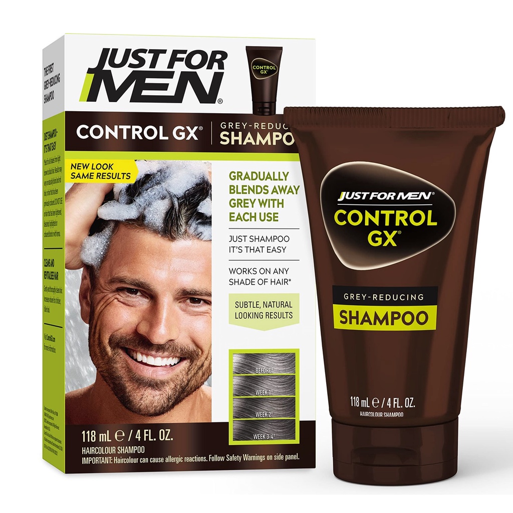 Just For Men Control GX Gray Reduction Gradually Colors Hair Daily Shampoo แชมพูเปลี่ยนสีผมผู้ชายสูต
