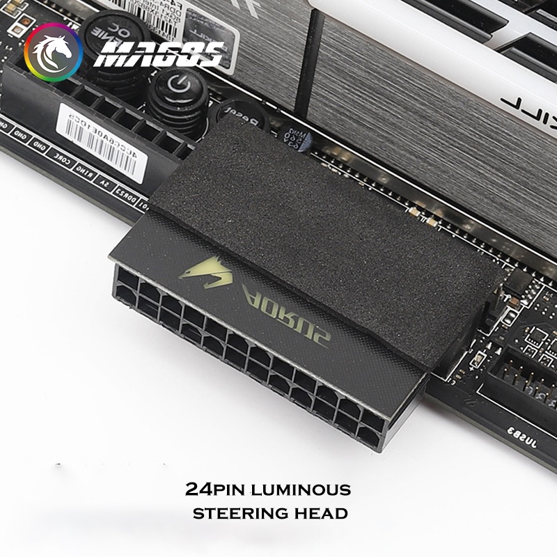 Computer M/b Atx Power Supply 24pin 90 Degree Connecr Adapter, Steering ...