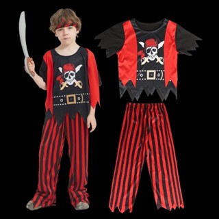 #ชุดโจรสลัด Pirate of the Caribbean เสื้อ กางเกง ผ้าคาดหัว #ชุดแฟนซี #Halloween