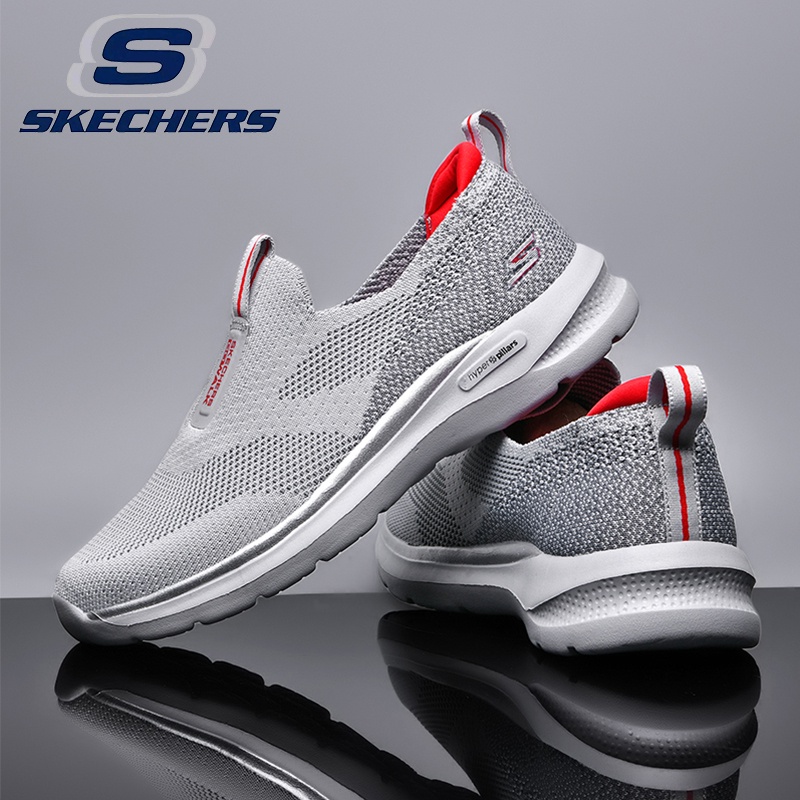 Skechers_ GO WALK HYPER BURST รองเท้าวิ่งลําลอง ผ้าตาข่าย ระบายอากาศ คุณภาพสูง สําหรับผู้ชาย