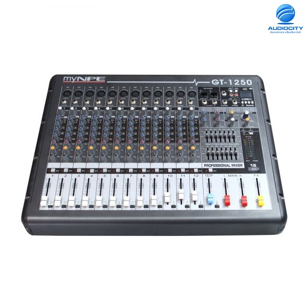 myNPE GT-1250 พาวเวอร์มิกเซอร์ Power Mixer 12mono 500W (Bluetooth)