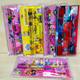 DiaKe 5in1 ชุดเครื่องเขียน Cartoon Eraser Pencil Ruler ดินซอ+ไม้บรรทัด+ยางลบ+เหลา