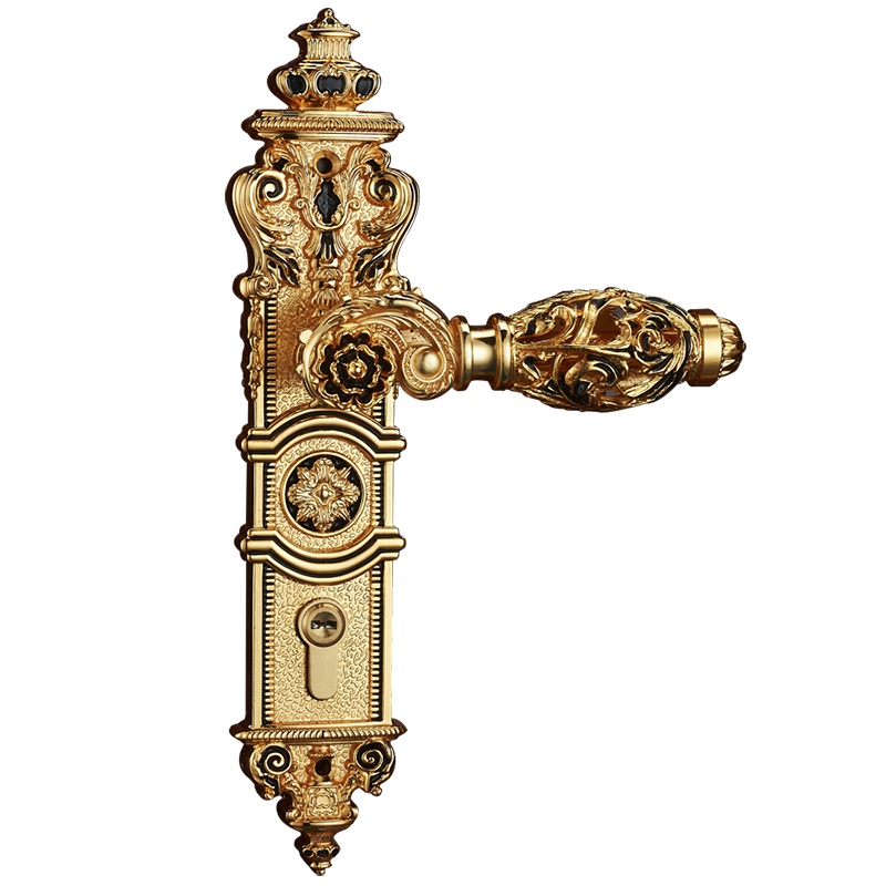 85mm All copper Hollow out mute door lock indoor wooden door lock