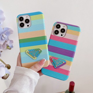 เคสโทรศัพท์มือถือหนัง ลาย Prada หรูหรา สําหรับ iPhone 14 Pro Max 13 Pro 12 Pro Max 12 12 Pro 13 14 Pro