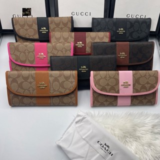 กระเป๋าสตางค์ผู้หญิงใบยาวcoach สินค้าพร้อมส่ง พร้อมกล่อง ถุงผ้า งานเกรดพี่เมียม ขนาด7.5นิ้ว