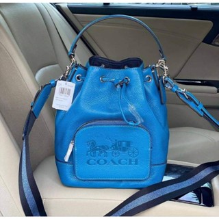 สีสวยมาก รุ่นใหม่NEW COACH CROSS BODY BAG Jes Drawstring Bucket Bag With Horse And Carriage