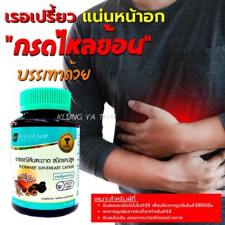 Khaolaor ยาธรณีสันฑะฆาต แก้กษัยเส้น กรดใหลย้อน แก้ท้องผูก ขับลม และเมือกในลำใส้ ขาวละออ 60 แคปซูล