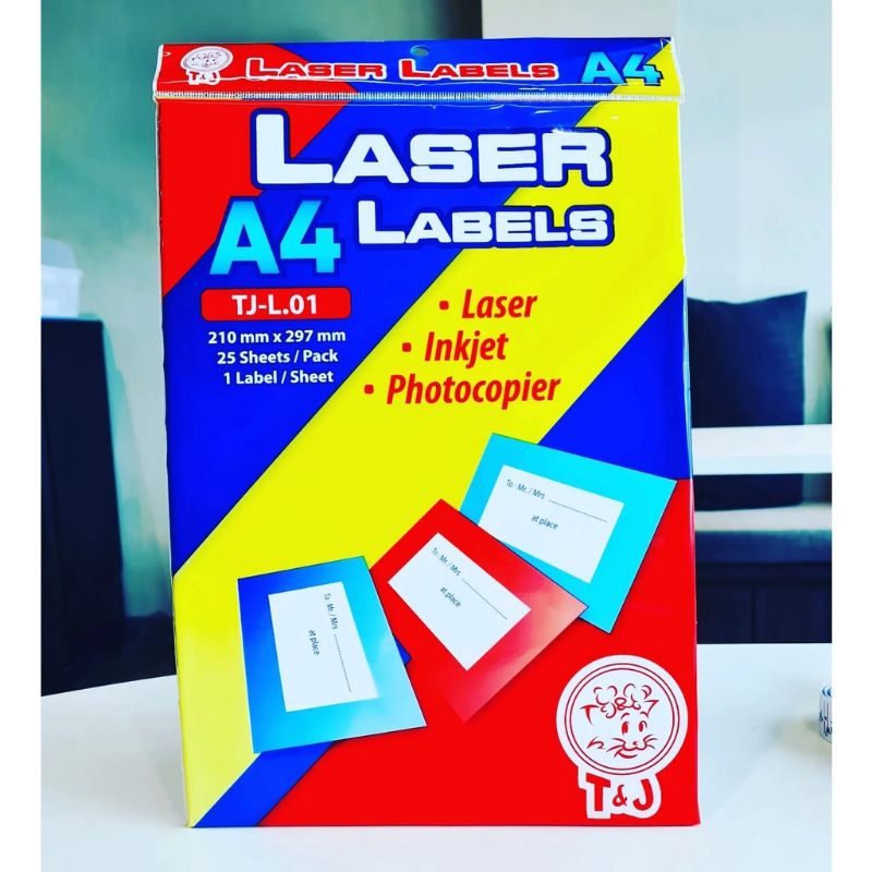 T&J A4 LASER SIZE LABEL STICKER (A4 LABEL)