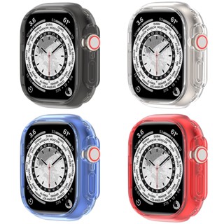 【4 แพ็ก พร้อมส่ง】เคสนาฬิกาข้อมือ TPU ยืดหยุ่น กันกระแทก สําหรับ Apple Watch Ultra [ไม่มีตัวป้องกันหน้าจอ] iWatch Ultra