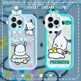 OPPO A5 2020 A3S A31 F11 A9 2020 Reno 7 Pro A57 5G 2022 ตรงขอบ 90 ° Pacha Dog Phone Case