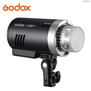 Godox AD300Pro ไฟแฟลชไร้สาย 2.4G 300Ws 5600K TTL 1/8000s ซิงค์เร็ว เวลารีไซเคิล 0.01~1.5s 320 ครั้ง แบตเตอรี่ชาร์จได้ 2600mAh