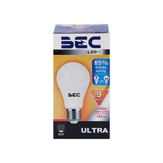 หลอด LED BULB ULTRA A60 9 วัตต์ E27 WARM WHITE BEC