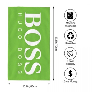 Hugo Boss (2) ผ้าขนหนู ทรงสี่เหลี่ยม ขนาด 70x40 ซม. สําหรับเล่นกีฬา โยคะ ฟิตเนส วิ่ง