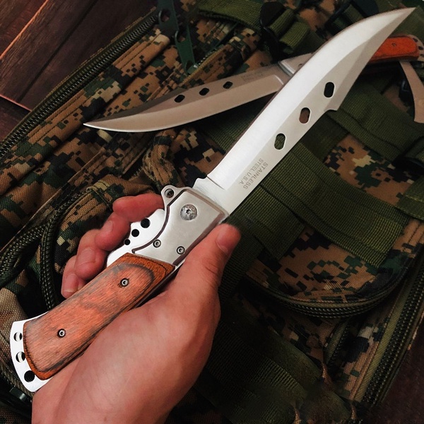 P91 FOLDING KNIFE มีดพับ มีดเดินป่า มีดล่าสัตว์ แบบใหม่ มีดพับหางแฉก Swiss Army Knife Hunting Knife กีฬากลางแจ้ง