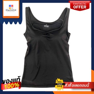 เสื้อกล้ามสตรีเสริมฟองน้ำสีดำ :MPAD CAMISOLE TANK TOP BLACK :M