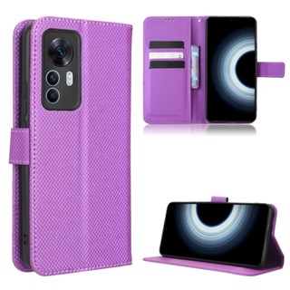 เคสหนัง PU ฝาพับ พร้อมช่องใส่บัตร ตั้งได้ สําหรับ Xiaomi 12T Xiaomi Mi 12T