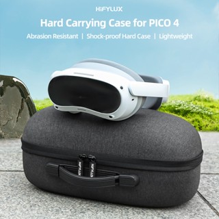 Hifylux กระเป๋าเคสแข็ง สําหรับ PICO 4 VR ชุดหูฟังเล่นเกม และตัวควบคุมแบบสัมผัส เหมาะสําหรับการเดินทาง และที่เก็บของในบ้าน