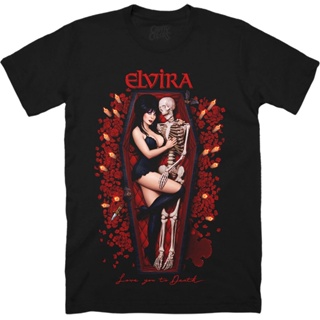 เสื้อยืด Halloween ELVIRA: LOVE YOU TO DEATH เสื้อยืดน่ารักๆ ฮาโลวีน ชุดฮาโลวีน ชุดฮาโลวีนเด็ก เซ็กซี่