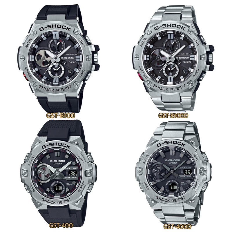 G-SHOCK G-STEEL Transformers x Bluetooth รุ่น GST-GST-B100-1A,GST-B100D-1A,GST-B400,GST-B400D