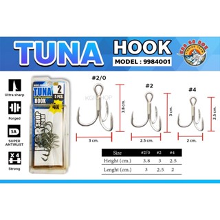 เบ็ดสามทาง KGR TUNA HOOK 4X ตัวเบ็ดตกปลา