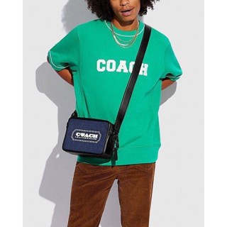 Coach C3929 denim camera bag slingbag crossbody