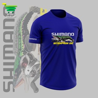 เสื้อยืดผ้าฝ้ายพิมพ์ลายแฟชั่น เสื้อยืดไมโครไฟเบอร์ พิมพ์ลายแมงป่อง Shimano Dc สําหรับตกปลา