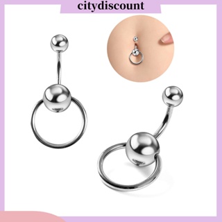 &lt;citydiscount&gt; เครื่องประดับจิวแหวนเจาะร่างกายสะดือแฟชั่นสตรีทรงกลม