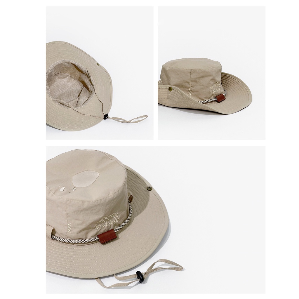 หมวก Bucket Hat Camping Outdoor Adventure ผ้าร่ม ไนล่อน รูปที่ 4