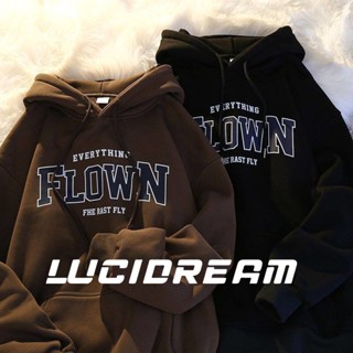LUCIDREAM  เสื้อกันหนาว เสื้อฮู้ด เสื้อกันหนาวผู้หญิง ทรงโอเวอร์ไซซ์ 2022สินค้ามาใหม่ เกาหลี ใส่สบายๆ ทรงหลวม สไตล์สปอร์ต Trendy รุ่นใหม่ High quality Comfortable WT220394-Light Gray -S 36Z230909
