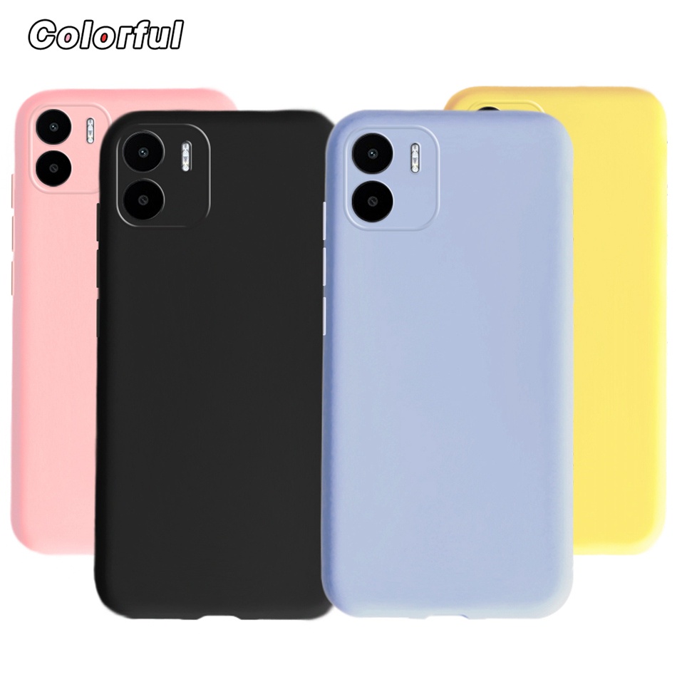 Xiaomi Redmi A1 A1+ 2022 เคสโทรศัพท์ เจลลี่ สีพื้น เรียบง่าย RedmiA1 A 1 Plus ซิลิโคนนิ่ม TPU เคส