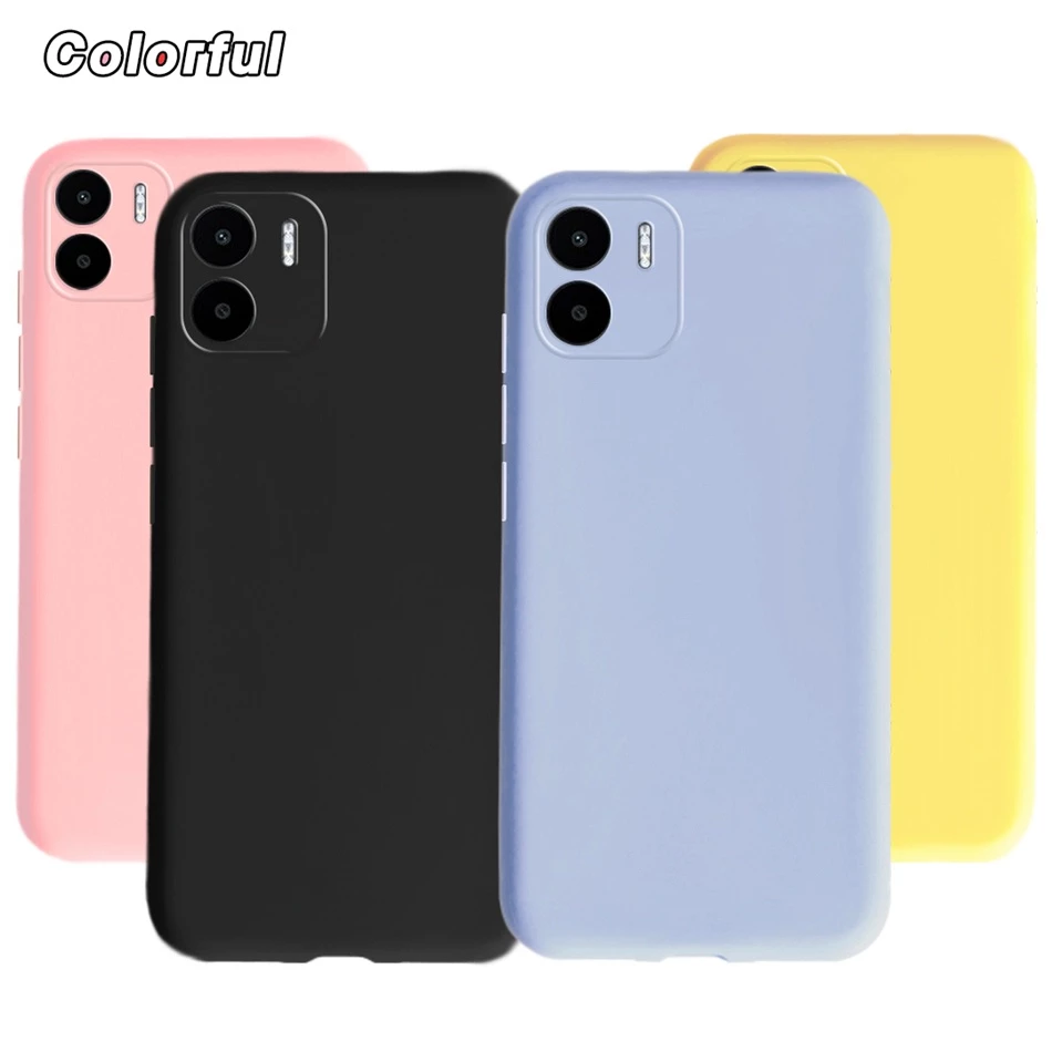 Xiaomi Redmi A1 A1+ 2022 เคสโทรศัพท์ เจลลี่ สีพื้น เรียบง่าย RedmiA1 A 1 Plus ซิลิโคนนิ่ม TPU เคส