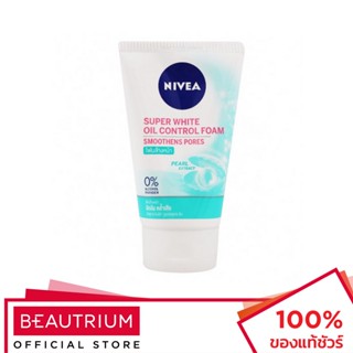 NIVEA Super White Oil Control Foam ผลิตภัณฑ์ทำความสะอาดผิวหน้า 100g