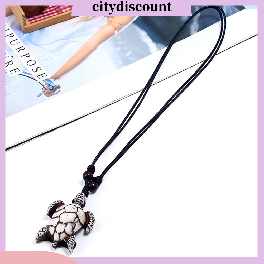 <citydiscount> จี้สร้อยคอรูปเต่าสไตล์วินเทจสำหรับผู้ชาย
