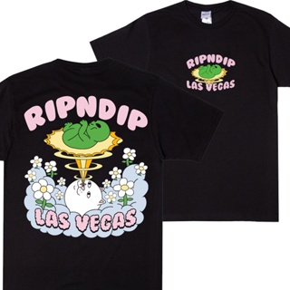 Ripndip เสื้อยืดแขนสั้น พิมพ์ลายแมว LAS VEGAS รุ่นลิมิเต็ด สําหรับผู้ชาย และผู้หญิง