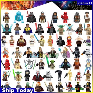 Arthur ของเล่นตัวต่อเลโก้ Star Wars Yoda Darth Vader Luke Han Solo Mandalorian PG792