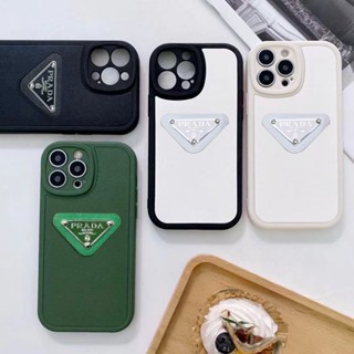 เคสโทรศัพท์มือถือหนังนิ่ม กันกระแทก ลายแบรนด์ Prada สําหรับ iPhone 14 Pro Max 13 12 11 Pro Max Mini iX XR XsMax 2020 7 8 Plus