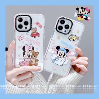 Disney เคสโทรศัพท์มือถือ ซิลิโคนใส หนา กันกระแทก ลายการ์ตูนมิกกี้ มินนี่เมาส์ สําหรับ iphone 14 13 11 12 pro max XR XS