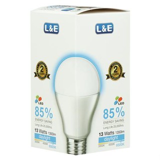 หลอด LED L&amp;E Bulb 13 วัตต์ DAYLIGHT E27