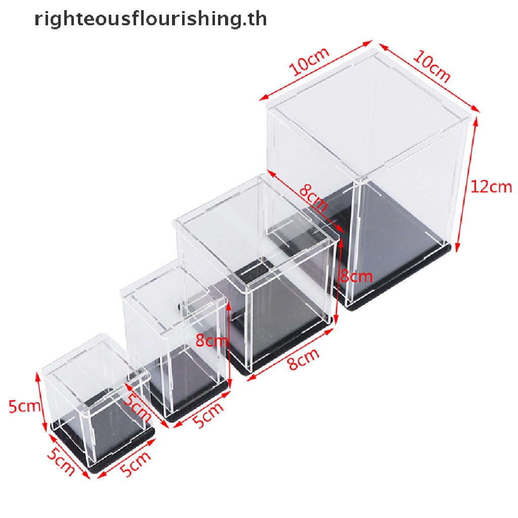 Righteousflourishs.th กล่องอะคริลิคใส กันฝุ่น ป้องกันรังสียูวี สําหรับใส่ของเล่น