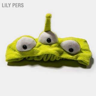 Lily Pers ที่คาดศีรษะ ผ้ากํามะหยี่ขนนิ่ม การ์ตูนตาโต ตกแต่ง ยางยืด สําหรับกีฬา และแต่งหน้า ล้างหน้า