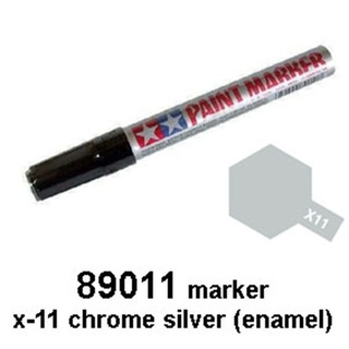 4950344890118 tamiya 89011 paint marker enamel marker x-11 chrome silver (เงา)