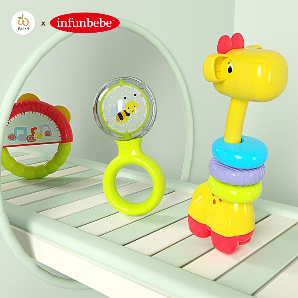Wel-B x Infunbebe Flip and Grip Rattle (ของเล่นเขย่ามือ) - ของเล่นเขย่า ...