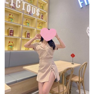 ชุดเซตกางเกงกระโปรงสีครีม งานป้าย Valley girl SizeL ***มือ1ป้ายห้อย